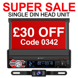 £30 Off Pumpkin 7 Inch Android 10 Single Din Touch Screen Head Unit with Backup Camera