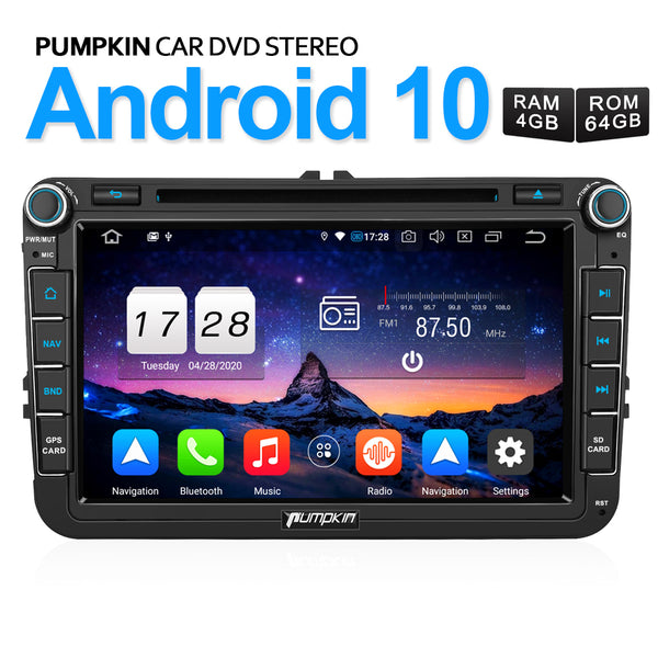 Pumpkin VW Android 10 Car Stereo Upgrade 8" Octa-Core for VW, Seat, Skoda