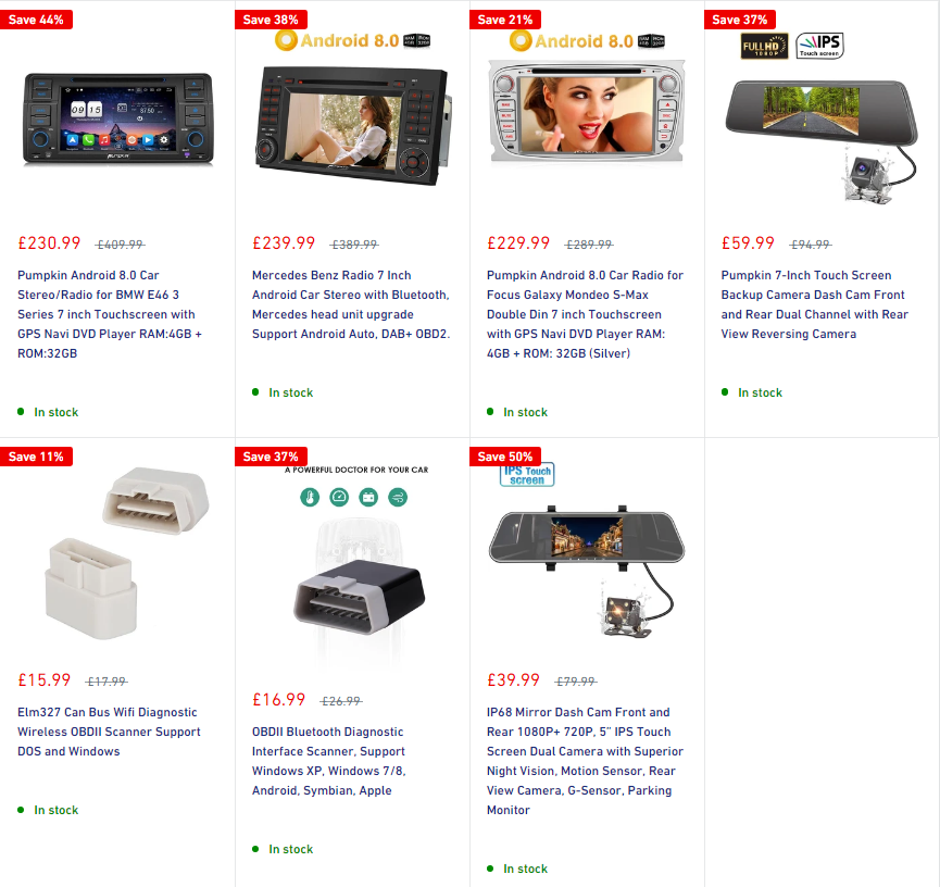 Up To 50 Off Pumpkin Android 8 0 Head Units Pumpkinuk