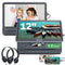 12" Dual Car DVD Players with HDMI Input, Car TV with Wall Charger, Headphones, Support USB/TF Card, Watch Same/Different Movies, HD Decoding, Last Memory