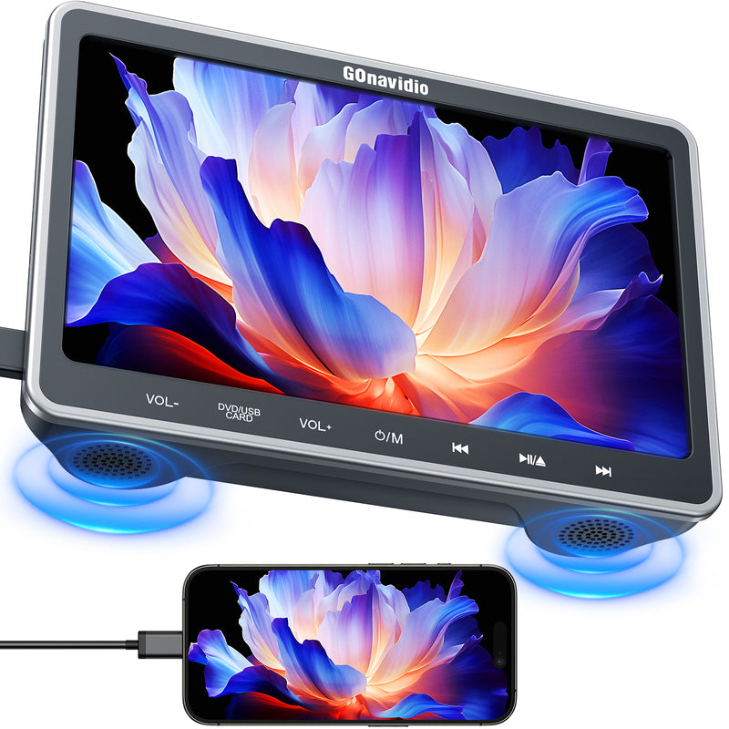 【Extra 10% OFF】10.1'' Car DVD Player for kids with HDMI Input, Car Video Player with Bracket Mount,Support USB/SD Card, AV in &amp; AV Out, Region Free, Last Memory