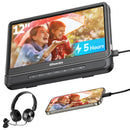12" Portable Car DVD Player with Headrest Mount, Built-in Rechargeable Battery, USB/SD, Includes Headphones