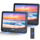 2×10.5" Portable DVD Player for Car with 5-Hour Rechargeable Battery (1 Player + 1 Monitor)