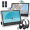 12" Dual IPS Screen Car Headrest Monitor DVD Player with Headphones, Headrest TV for Car with Remote Control