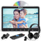 NAVISKAUTO 10.1 Inch Suction-Type Car Headrest DVD Player with Headphone and Wall Charger