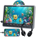 12" Car DVD Players with HDMI Input Headphone Mounting Bracket Dual Speaker, Car Headrest DVD Player Support Sync Screen, AV in & Out, Last Memory, Region Free