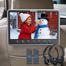 12" Suction Drive IPS Screen Car Headrest DVD Player with HDMI Input and Headphone