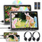 GOnavidio 10.1 Inch Dual Car DVD Player Headrest Monitors with 2 Headphones and 2 Mounting Bracket