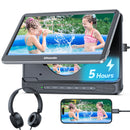 GOnavidio 12" Portable Car DVD Player with Headrest Mount, Built-in Rechargeable Battery, USB/SD, Includes Headphones