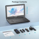 GOnavidio 17.9" Portable DVD Player with 16" Large HD Screen 5 Hours Rechargeable Battery, Support HDMI Input, Sync TV/Phone, 1600x900, USB TF Card, MP4/MKV, Multi-formats, Last Memory