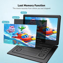 GOnavidio 17.9" Portable DVD Player with 16" Large HD Screen 5 Hours Rechargeable Battery, Support HDMI Input, Sync TV/Phone, 1600x900, USB TF Card, MP4/MKV, Multi-formats, Last Memory
