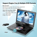 GOnavidio 17.9" Portable DVD Player with 16" Large HD Screen 5 Hours Rechargeable Battery, Support HDMI Input, Sync TV/Phone, 1600x900, USB TF Card, MP4/MKV, Multi-formats, Last Memory