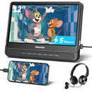 GOnavidio 12" Portable Car DVD Player with Headrest Mount, Built-in Rechargeable Battery, USB/SD, Includes Headphones