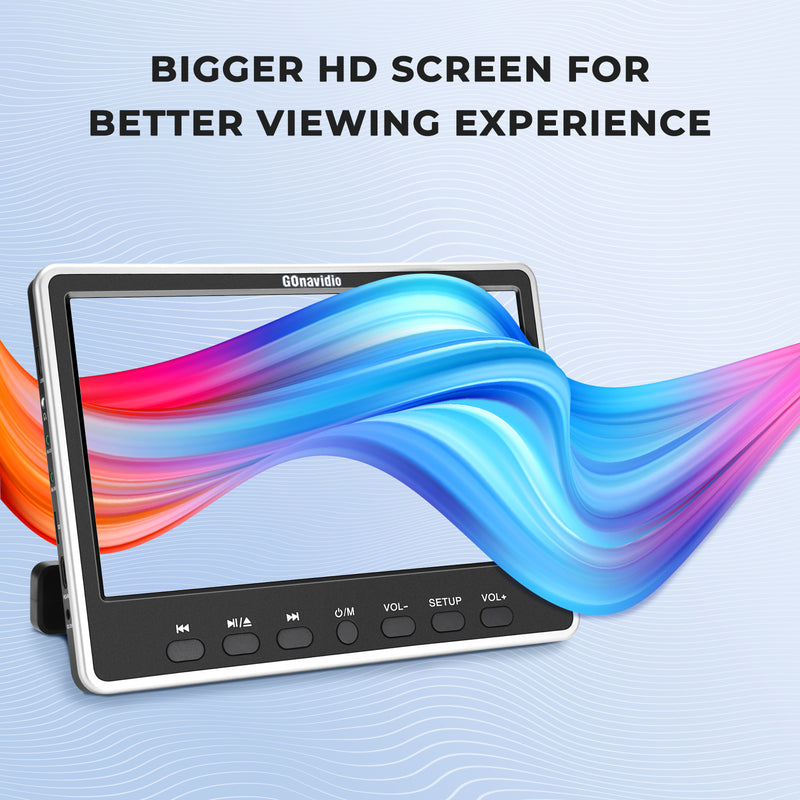 【Extra 10% OFF】12" Car DVD Players with HDMI Input Headphone Mounting Bracket Dual Speaker, Car Headrest DVD Player Support Sync Screen, AV in & Out, Last Memory, Region Free