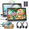 10.1" Dual Car DVD Players for Kids with HDMI Input 2 Headphones Mounting Bracket, Support Same/Different DVD Playing, Last Memory, Region Free, USB SD Card (2 Headrest DVD Players)