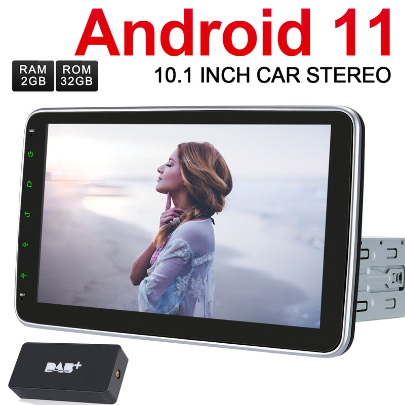 Pumpkin Stereo 1 Din 10.1-Inch 1280*720 IPS Touch Screen  Android 11 Head Unit with DAB