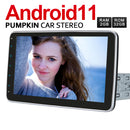 【Clearance】Pumpkin Single Din Android 11 Head Unit Bluetooth Car Stereo with 10.1 Inches Rotatable Screen