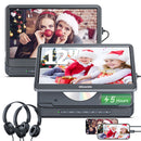 【Black Friday Deal】12" Dual Portable DVD Players for Car with HDMI Input, Car TV with Wall Charger and Headphones