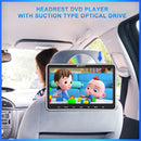 Pumpkin 10.1'' Headrest Monitor DVD Player with Headset Mounting Bracket Support HDMI Input AV in&Out Region Free Last Memory