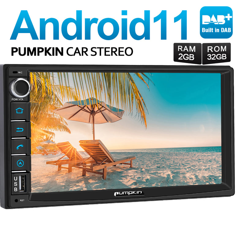 Pumpkin Android 11 double din car stereo 7 Inch multimedia car
